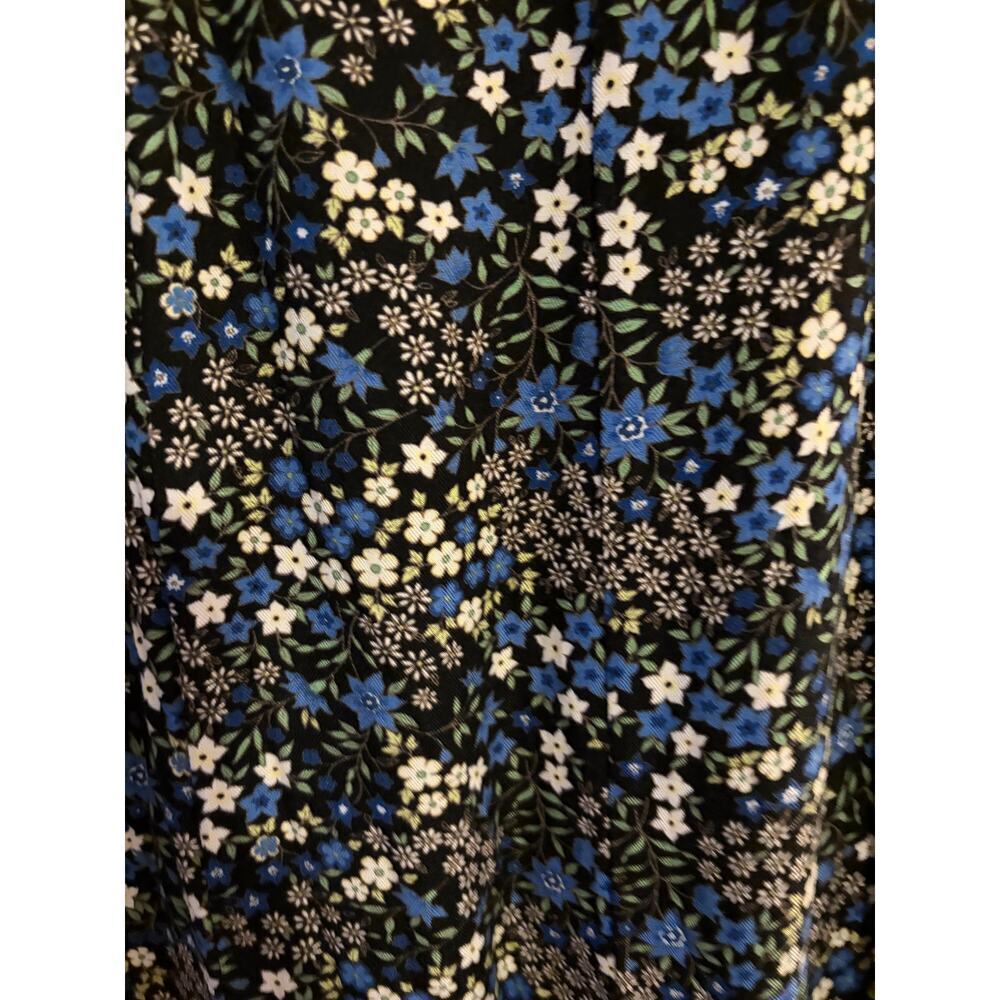 Christopher & Banks Blue Floral Midi Skirt Size 10 Women Cottagecore Boho - Picture 4 of 5